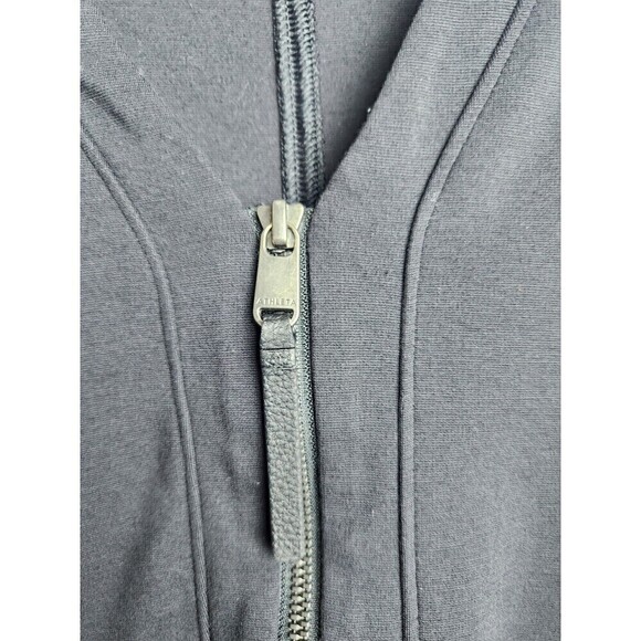 Athleta Eastbound Half Zip Black Sweatshirt Women's Size Medium Pockets See Desc - Picture 2 of 14